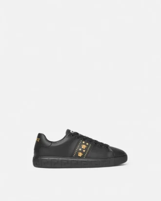 Greca Embellished Nylon Sneakers
