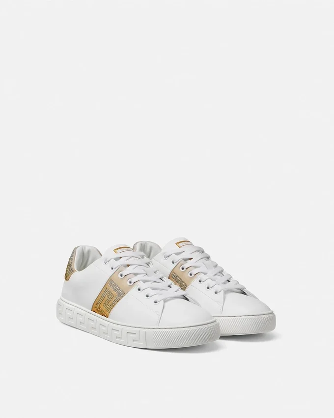 Greca Embellished Nylon Sneakers Greca Embellished Nylon Sneakers