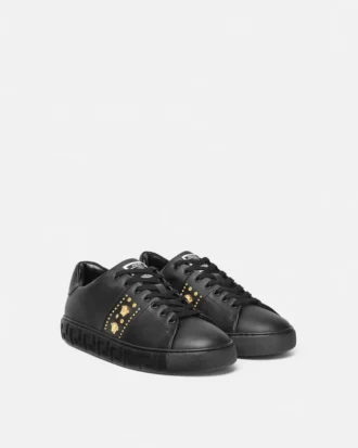 Greca Embellished Nylon Sneakers