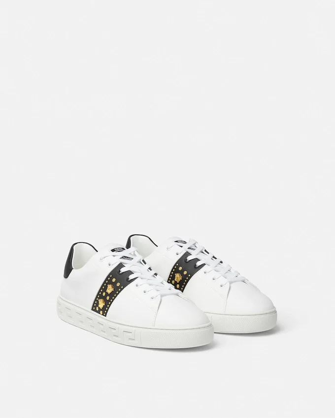 Greca Embellished Nylon Sneakers Greca Embellished Nylon Sneakers