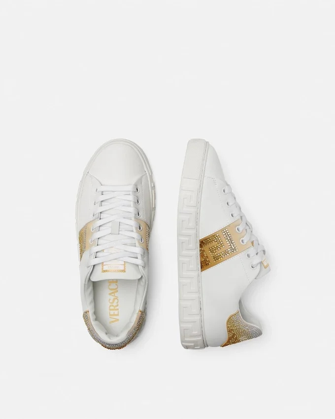 Greca Embellished Nylon Sneakers Greca Embellished Nylon Sneakers