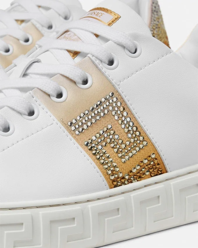 Greca Embellished Nylon Sneakers Greca Embellished Nylon Sneakers