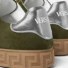 Greca Embellished Suede Sneakers Greca Embellished Suede Sneakers