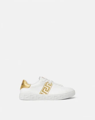 Greca Embroidered Nylon Sneakers