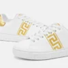 Greca Embroidered Nylon Sneakers