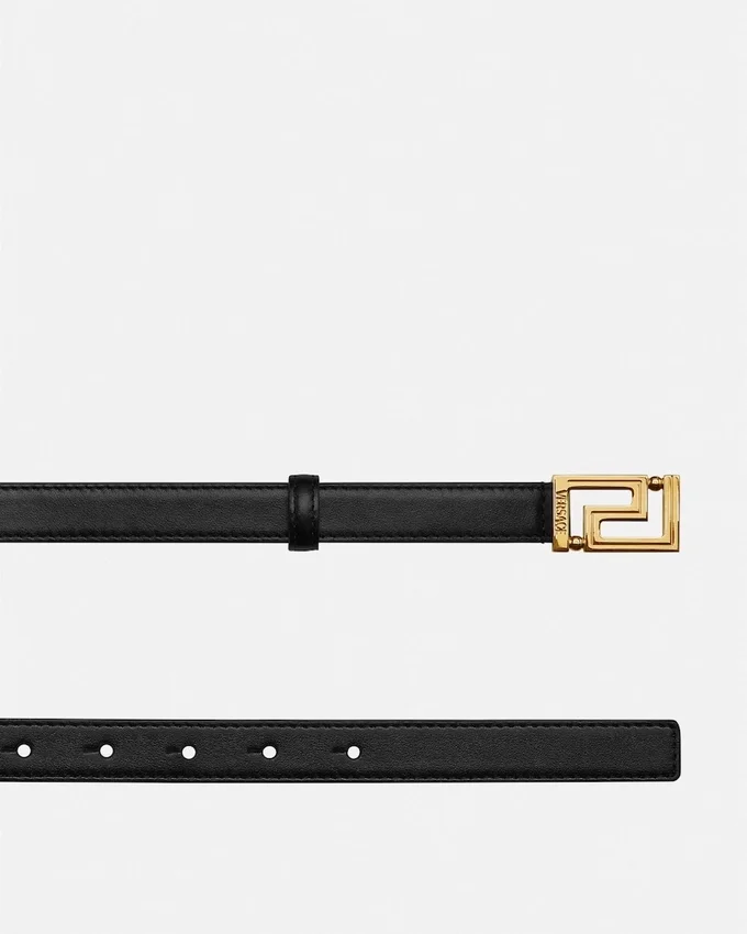 Greca Goddess Leather Belt 2 cm Greca Goddess Leather Belt 2 cm