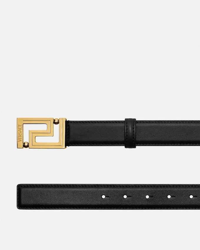 Greca Leather Belt 3 cm Greca Leather Belt 3 cm