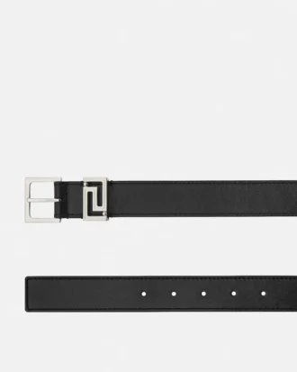 Greca Leather Belt 3 cm