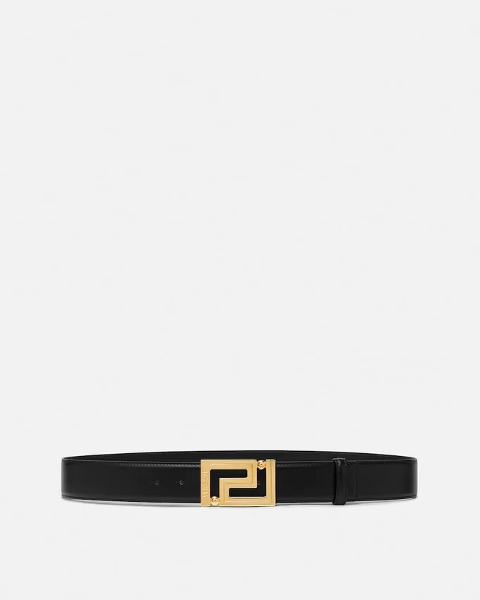 Greca Leather Belt 4 cm Greca Leather Belt 4 cm
