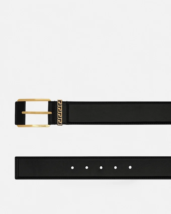 Greca Leather Belt 4 cm Greca Leather Belt 4 cm