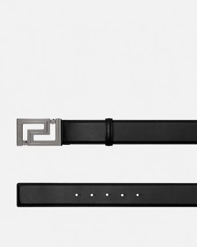 Greca Leather Belt 4 cm Greca Leather Belt 4 cm