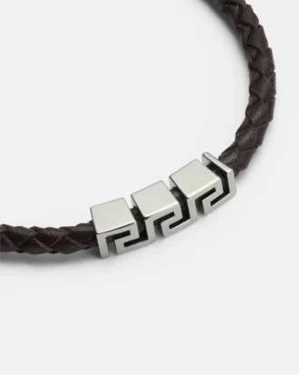 Greca Leather Bracelet