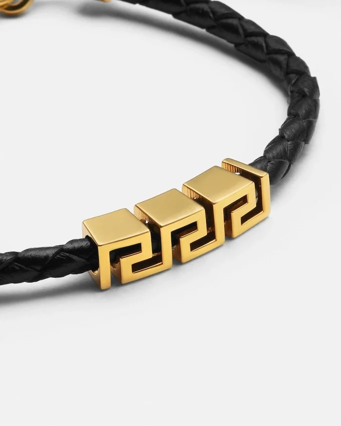 Greca Leather Bracelet Greca Leather Bracelet