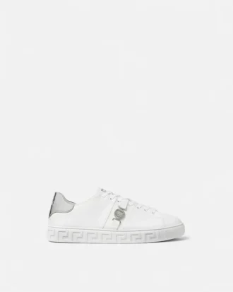 Greca Leather Sneakers