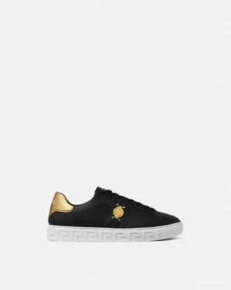 Greca Leather Sneakers