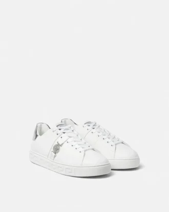 Greca Leather Sneakers