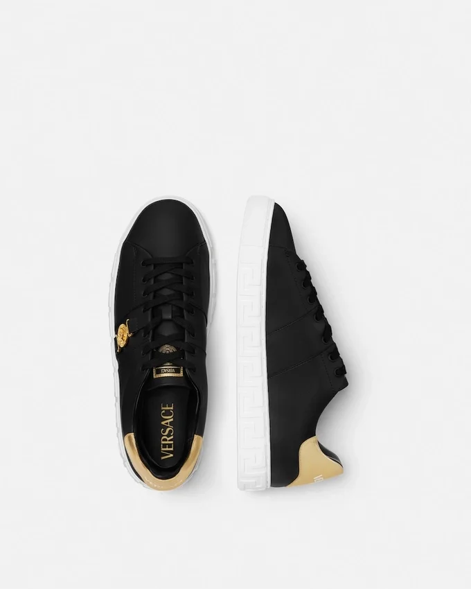 Greca Leather Sneakers Greca Leather Sneakers