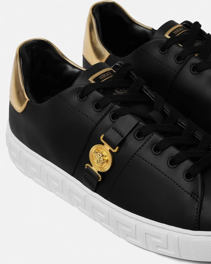 Greca Leather Sneakers Greca Leather Sneakers