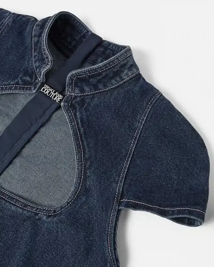 Institutional Logo Denim Mini Dress Institutional Logo Denim Mini Dress