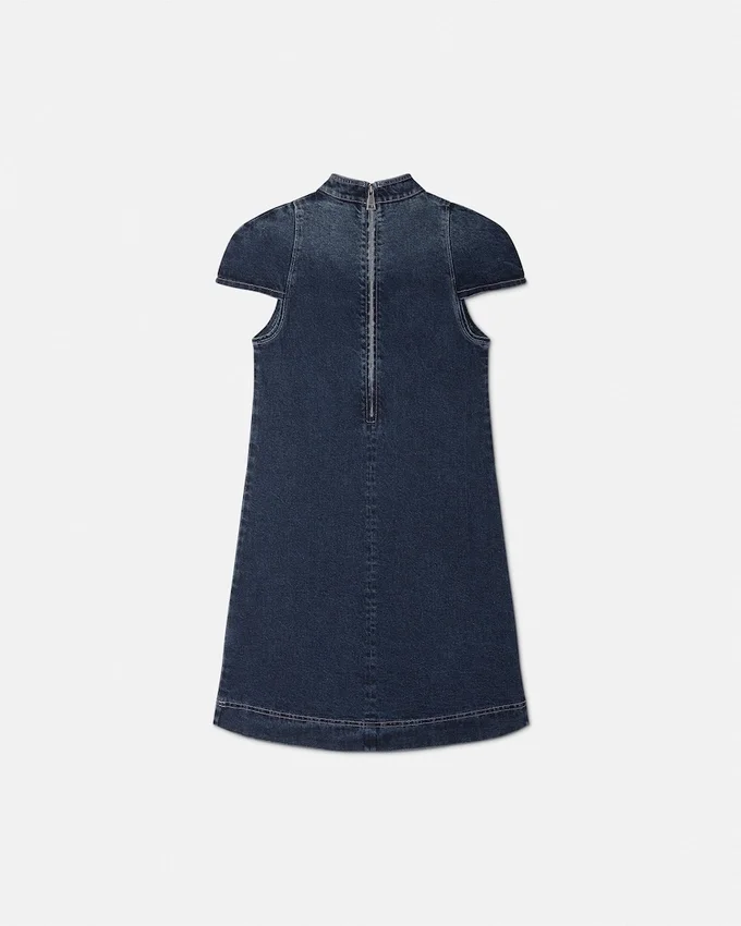 Institutional Logo Denim Mini Dress Institutional Logo Denim Mini Dress