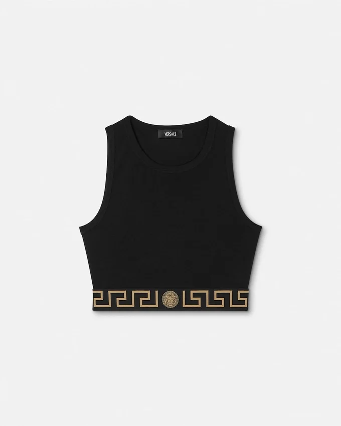 Jacquard Cotton-Jersey Crop Top Jacquard Cotton-Jersey Crop Top