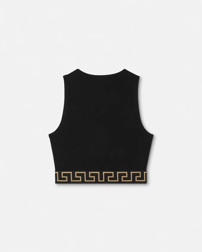 Jacquard Cotton-Jersey Crop Top Jacquard Cotton-Jersey Crop Top