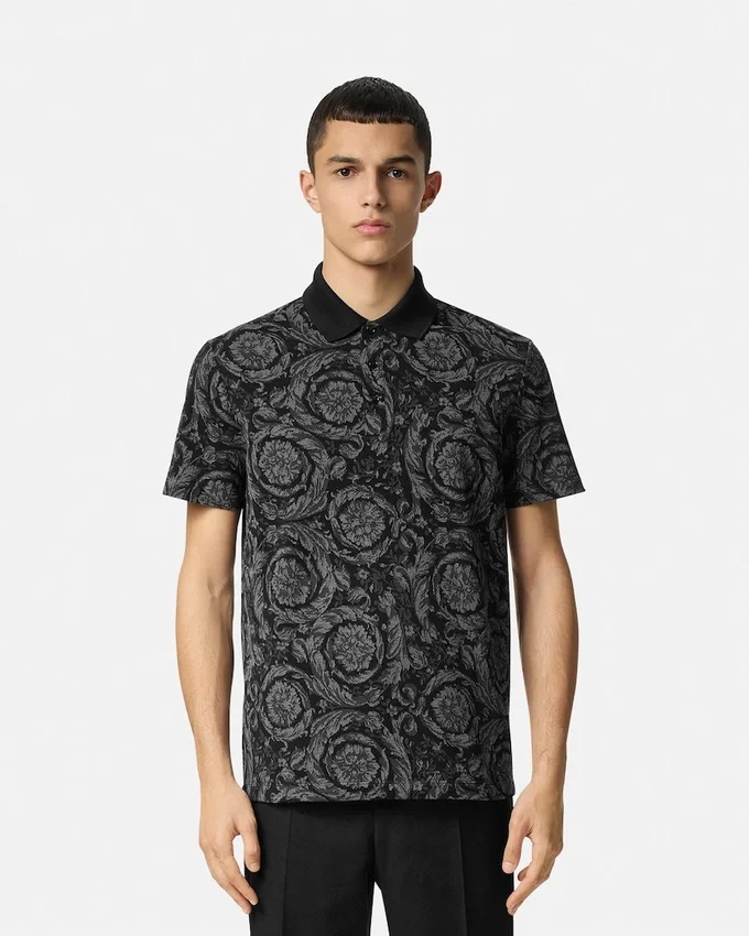 Jacquard Cotton Piqué Polo Jacquard Cotton Piqué Polo