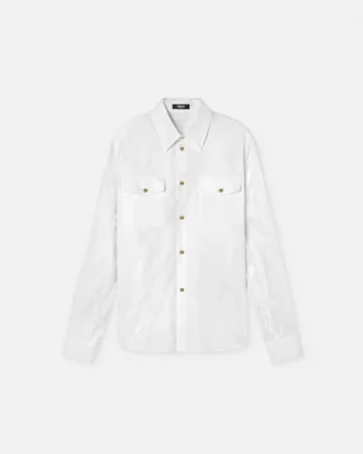 Jacquard Cotton-Poplin Shirt
