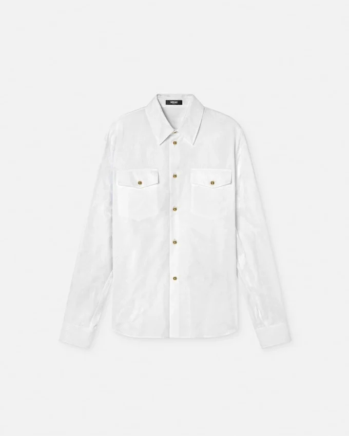 Jacquard Cotton-Poplin Shirt Jacquard Cotton-Poplin Shirt