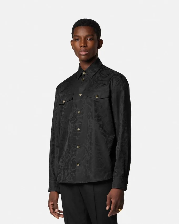 Jacquard Cotton-Poplin Shirt Jacquard Cotton-Poplin Shirt