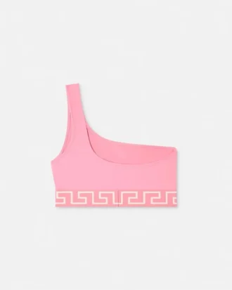 Jacquard One-Shoulder Bikini Top