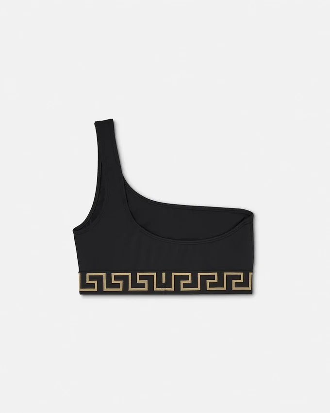 Jacquard One-Shoulder Bikini Top Jacquard One-Shoulder Bikini Top