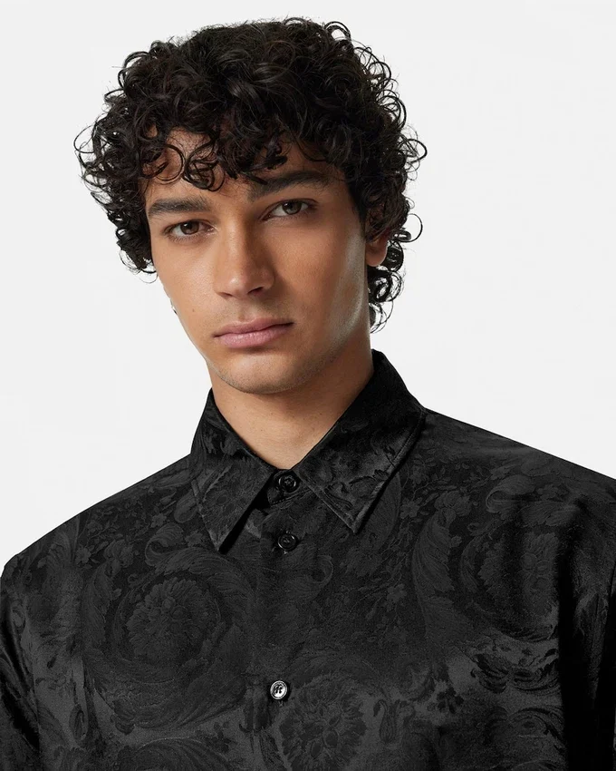 Jacquard Silk-Blend Regular Shirt Jacquard Silk-Blend Regular Shirt