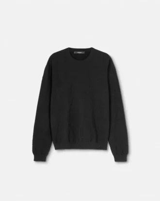 Jacquard Silk-Cotton Knit Sweater