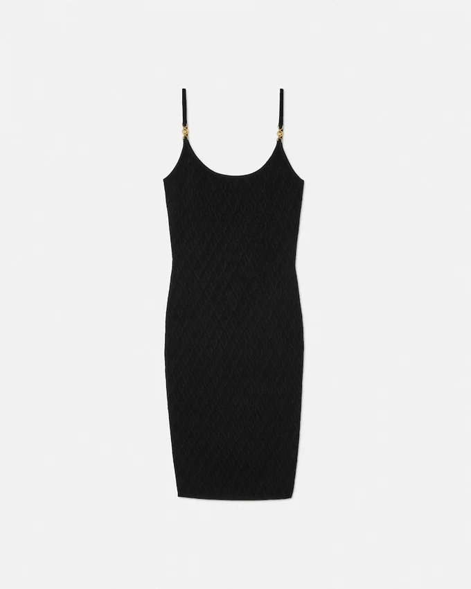 Jacquard Stretch Viscose Fitted Knit Mini Dress Jacquard Stretch Viscose Fitted Knit Mini Dress