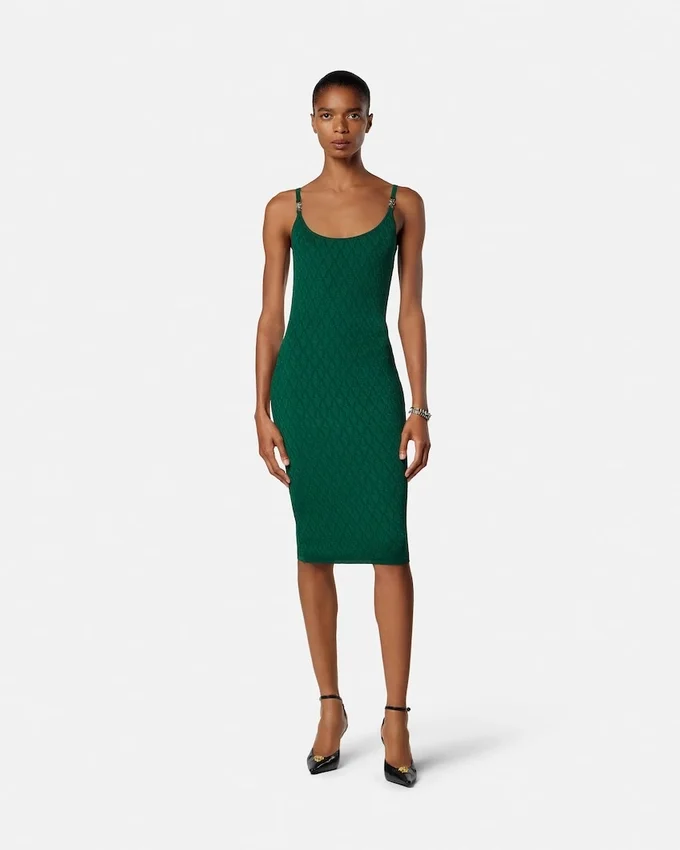 Jacquard Stretch Viscose Fitted Knit Mini Dress Jacquard Stretch Viscose Fitted Knit Mini Dress