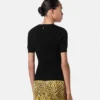 Jacquard Stretch Viscose Fitted Knit T-Shirt Jacquard Stretch Viscose Fitted Knit T-Shirt
