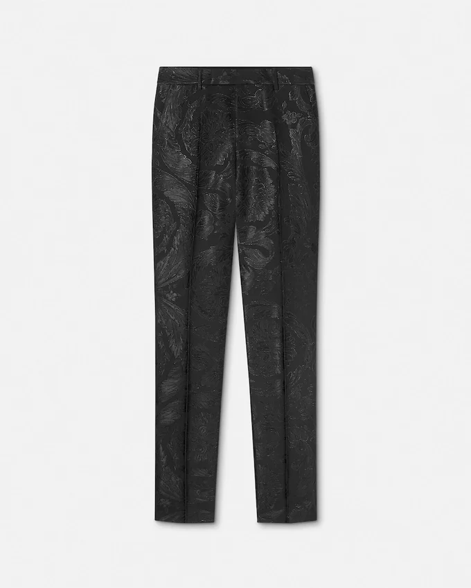 Jacquard Wool-Viscose Slim Formal Pants Jacquard Wool-Viscose Slim Formal Pants
