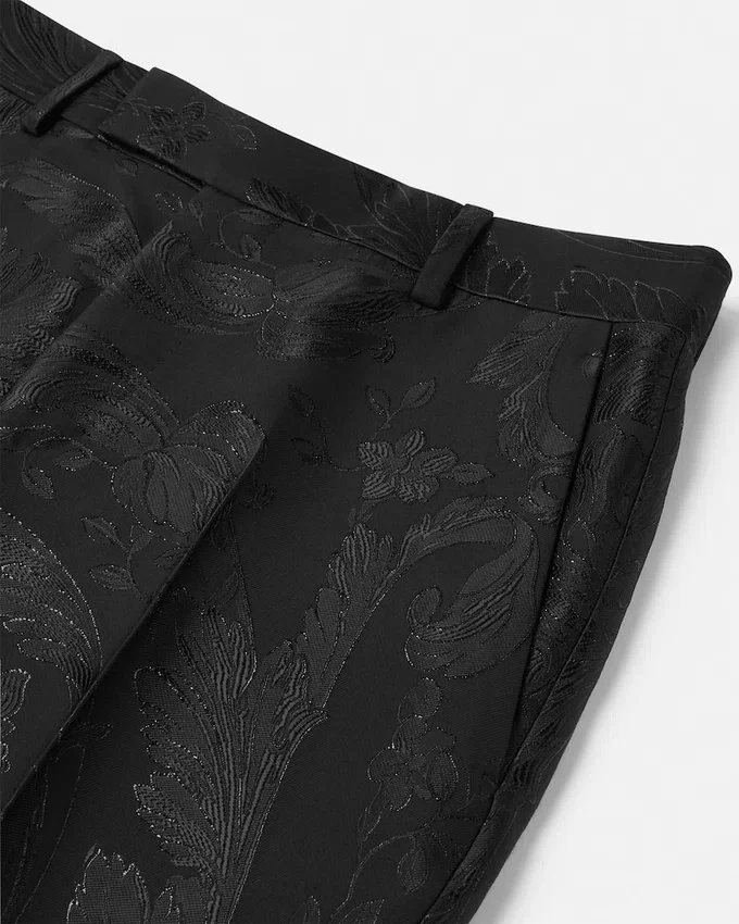 Jacquard Wool-Viscose Slim Formal Pants Jacquard Wool-Viscose Slim Formal Pants