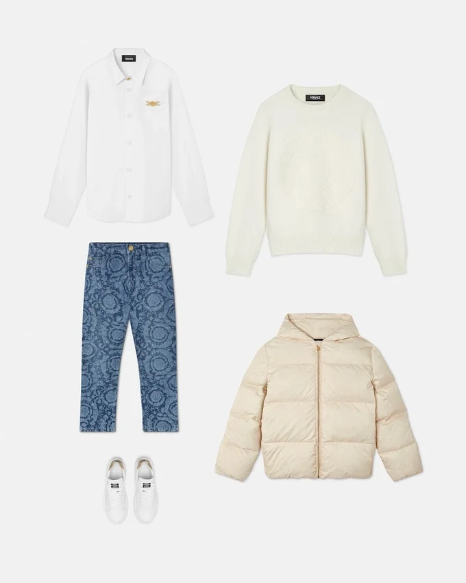 Kids Jacquard Nylon Puffer Kids Jacquard Nylon Puffer
