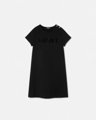 Kids Embellished Milano-Stitch Flared Dress