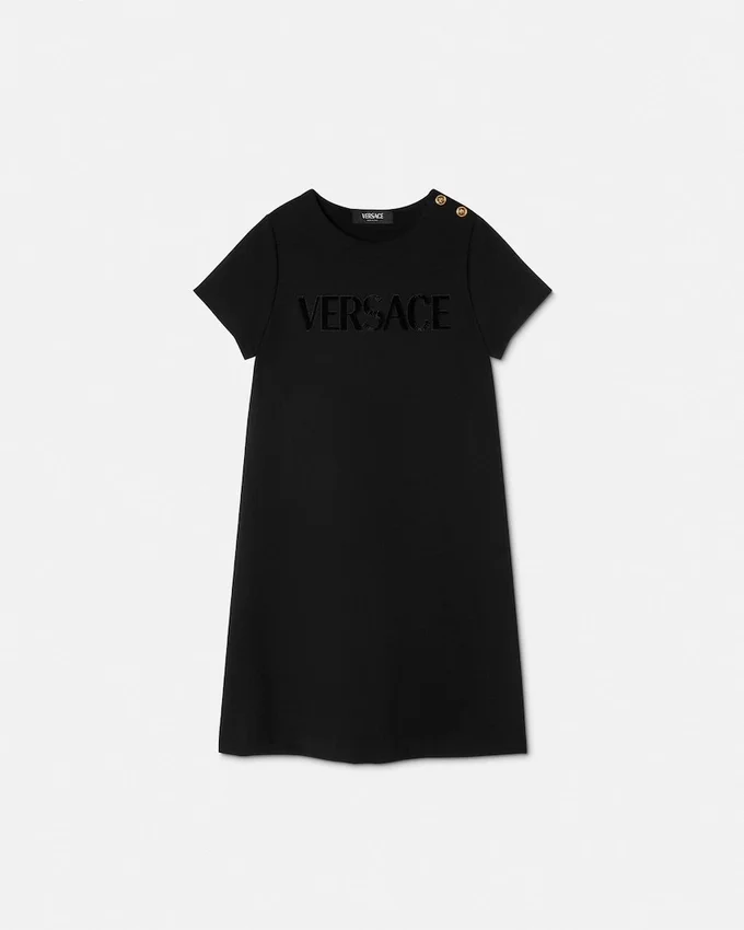Kids Embellished Milano-Stitch Flared Dress Kids Embellished Milano-Stitch Flared Dress