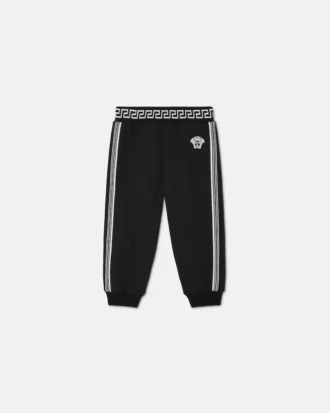 Kids Embroidered Cotton-Jersey Sweatpants