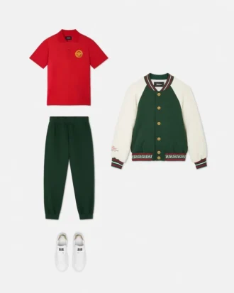 Kids Embroidered Cotton-Jersey Sweatpants