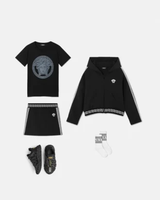 Kids Embroidered Cotton-Jersey Skirt
