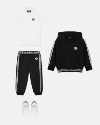 Kids Embroidered Cotton-Jersey Sweatpants
