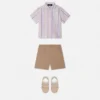 Kids Embroidered Cotton-Seersucker Shorts Kids Embroidered Cotton-Seersucker Shorts