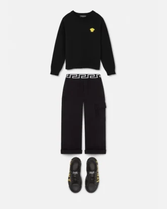 Kids Embroidered Wool Knit Sweater