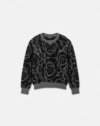 Kids Jacquard Cotton-Blend Knit Sweater