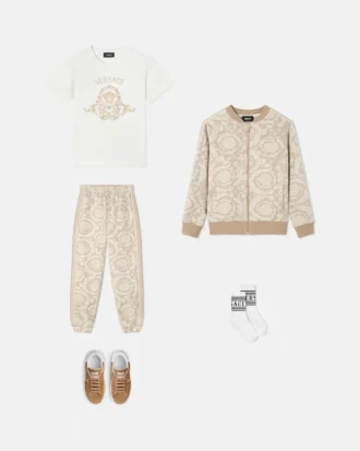 Kids Jacquard Cotton-Jersey Sweatpants